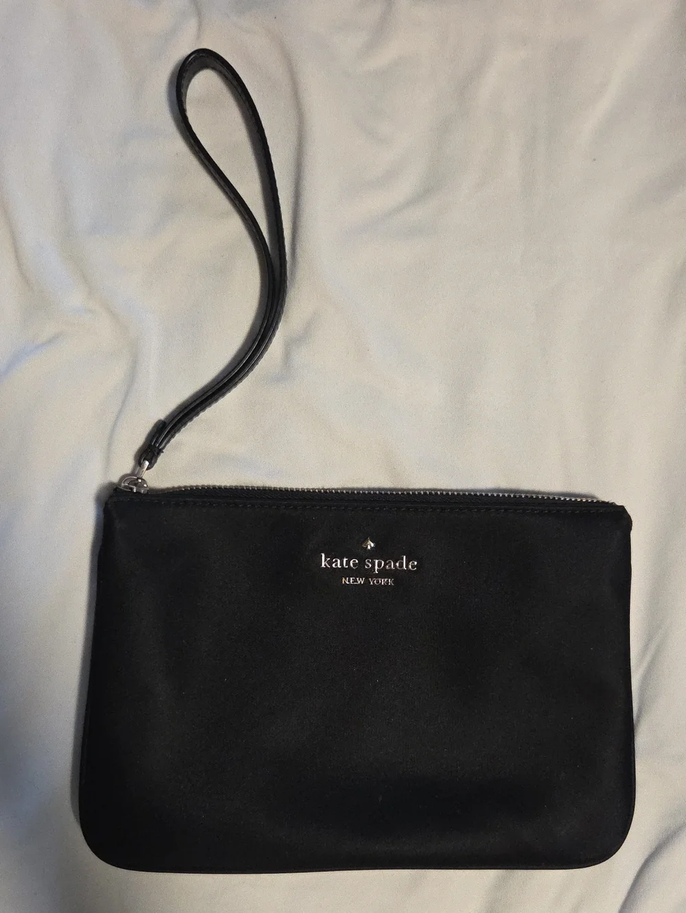 kate spade black wristlet pouch with strap